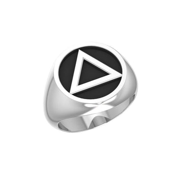 AA Symbol Silver Ring TR117 - Jewelry